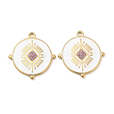 PVD Vacuum Plating 201 Stainless Steel Enamel Pendants STAS-J401-VC979-1