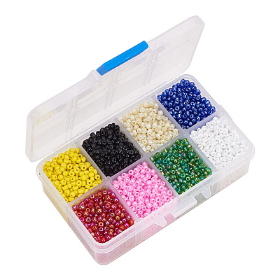 8/0 Round Glass Seed Beads SEED-PH0006-3mm-08-1