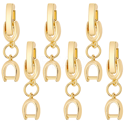 6Pcs Brass Watch Band Clasps DIY-BC0013-44A-G-1