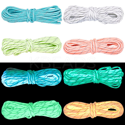 20M 4 Colors Luminous Glow in the Dark Polyester Cord AJEW-SP0004-85-1