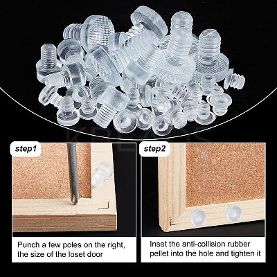 150Pcs 5 Style Synthetic Rubber Cabinet Bumper Anti Collision Pad DJEW-GF0001-52-1