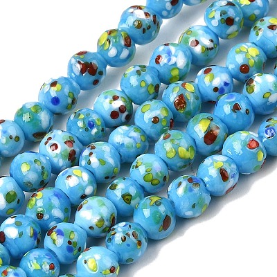 Handmade Lampwork Beads Strands LAMP-H071-01A-08-1