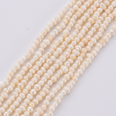 Natural Cultured Freshwater Pearl Beads Strands PEAR-S016-001-1