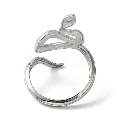 Non-Tarnish 304 Stainless Steel Open Cuff Ring RJEW-L110-033P-1