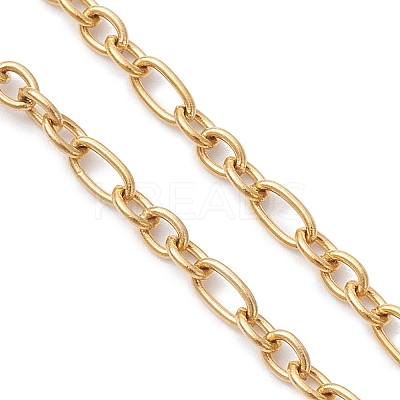 304 Stainless Steel Leaf Link Chain Bracelet Making AJEW-JB01433-1
