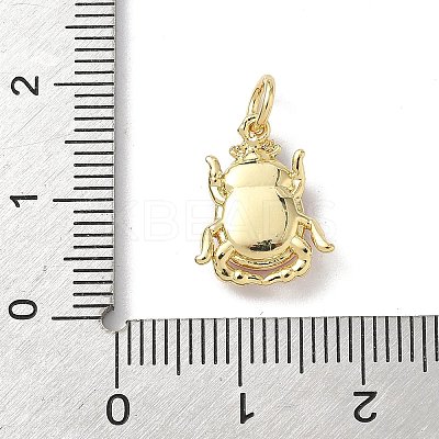 Insect Themes Brass Enamel Pendants X-KK-B155-01B-01G-1