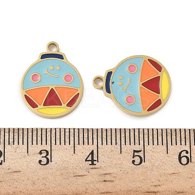 Christmas 304 Stainless Steel Enamel Pendants STAS-Z093-08S-G-1