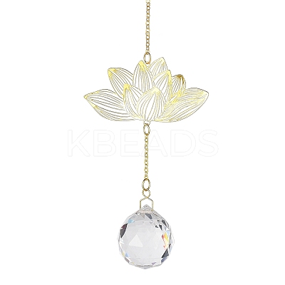Brass Hollow Lotus Hanging Ornaments LS-HJEW-E012-03G-01-1