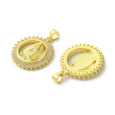 Brass Micro Pave Cubic Zirconia Pendants KK-H472-53E-G-1