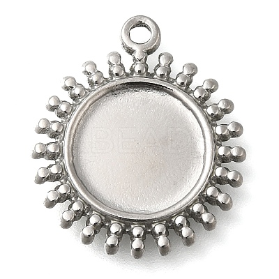 304 Stainless Steel Pendant Cabochon Settings STAS-I310-18P-1