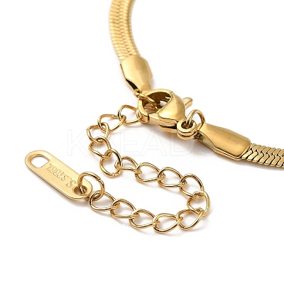 Ion Plating(IP) 304 Stainless Steel Herringbone Chain Bracelet for Men Women BJEW-E058-01B-G-1