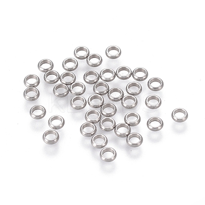 Tarnish Resistant Ring 304 Stainless Steel Beads STAS-E038-4-1