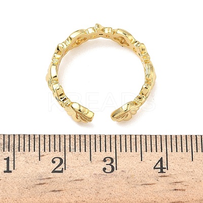 304 Stainless Steel Cubic Zirconia Cuff Open Rings for Women LS-RJEW-Z122-02G-06-1