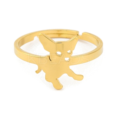 201 Stainless Steel Adjustable Ring for Women RJEW-D082-03D-1