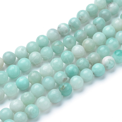 Natural Amazonite Beads Strands X-G-T055-4mm-17-1