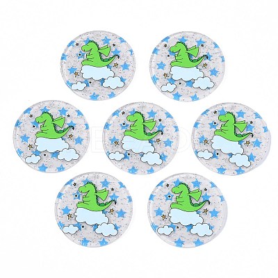 Transparent Printed Acrylic Pendants TACR-S135-036-1