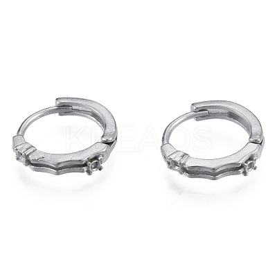 Tarnish Resistant 304 Stainless Steel Hoop Earrings Findings STAS-N092-189-1