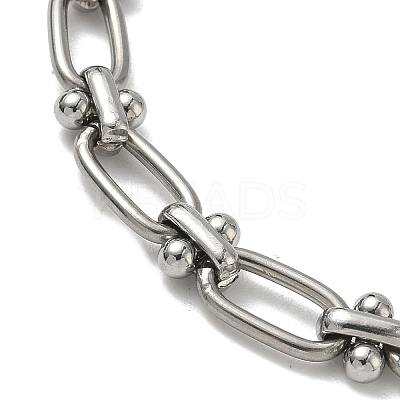 Non-Tarnish 304 Stainless Steel Oval Link Chain Bracelets for Women LS-BJEW-B092-08P-01-1