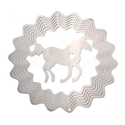 201 Stainless Steel 3D Rotating Hanging Wind Spinner STAS-C166-01E-P-1