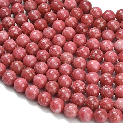 Natural Thulite Beads Strands G-C280-B17-8mm-1