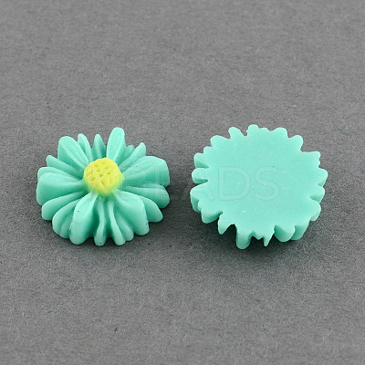 Flatback Hair & Costume Accessories Ornaments Resin Flower Daisy Cabochons LS-CRES-Q101-07-1
