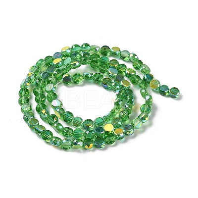Transparent Electroplate Glass Beads Strands GLAA-Q099-I01-03-1