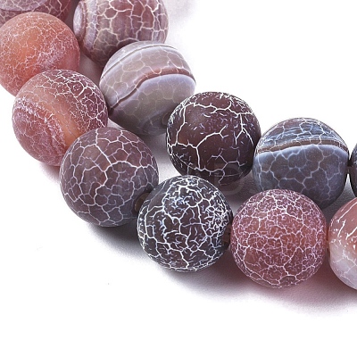 Natural Weathered Agate Beads Strands G-L534-03-10mm-1