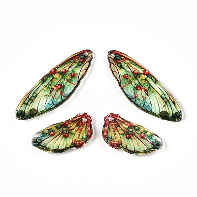 Epoxy Resin Butterfly Wing Pendants FIND-N005-65C-1