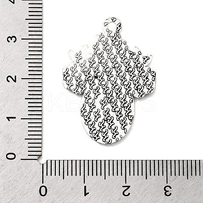 Tibetan Style Alloy Pendant Cabochon Settings TIBEP-5199-AS-LF-1