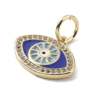 Real 18K Gold Plated Brass Micro Pave Cubic Zirconia Pendants KK-L209-072G-01-1