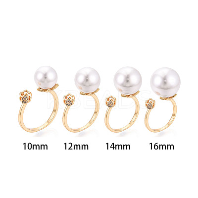 Lotus Flower Brass Micro Pave Clear Cubic Zirconia Cup Peg Ring Settings KK-T076-19G-1