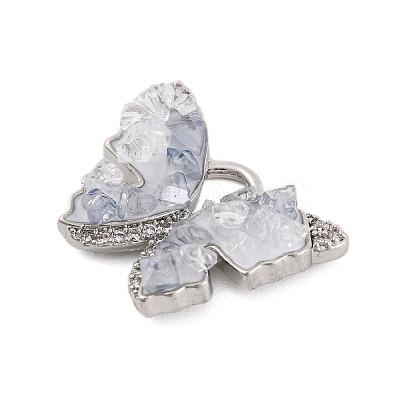 Natural Quartz Crystal Rock Crystal Pendants KK-Z066-04P-1