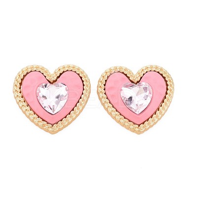 Rack Plating Spray Painted Alloy Glass Cabochons PALLOY-S143-09C-1