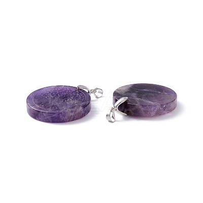 Natural Gemstone Pendants G-P459-02-1