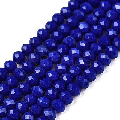 Opaque Solid Color Imitation Jade Glass Beads Strands EGLA-A044-P2mm-D07-1