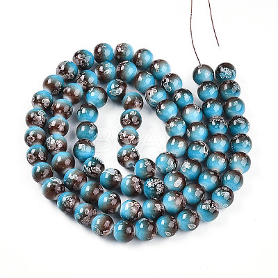 Baking Paint Glass Beads Strands DGLA-N008-10mm-07-1