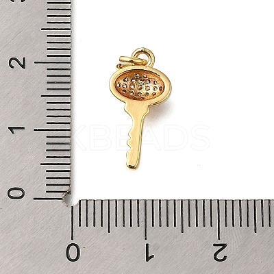 Rack Plating Brass Micro Pave Cubic Zirconia Pendants ZIRC-F142-12C-G-1