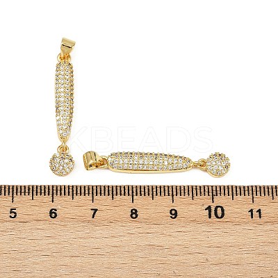 Brass Micro Pave Cubic Zirconia Pendants KK-S526-21G-1