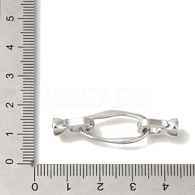 Brass Fold Over Clasps KK-K389-010P-1