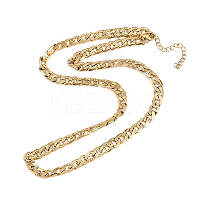 6MM 304 Stainless Steel Cuban Link Chain Necklaces for Women NJEW-G177-01G-1
