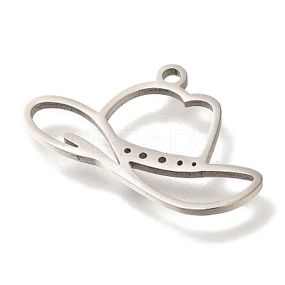 201 Stainless Steel Pendants STAS-R136-23P-1