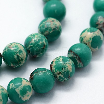 Synthetic Imperial Jasper Beads Strands G-I199-35-6mm-A-1