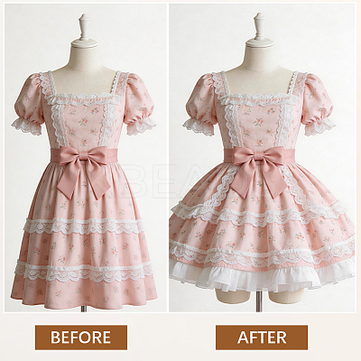 Polyester & Steel 2 Hoops Petticoat DIY-WH20032-152B-1