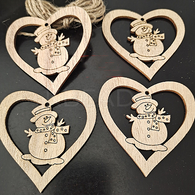 Unfinished Wood Pendant Decorations LS-WOCR-PW0001-123-22-1