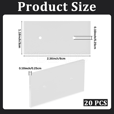 20Pcs Acrylic Earring Display Cards EDIS-CP0001-16B-1