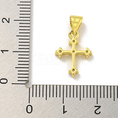 Rack Plating Brass Micro Pave Cubic Zirconia Charms KK-C074-30G-02-1