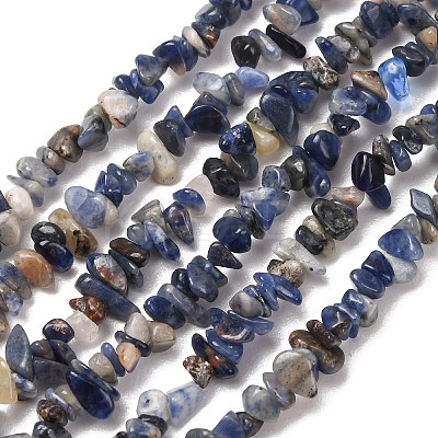 Natural Sodalite Chips Beads Strands F024-1