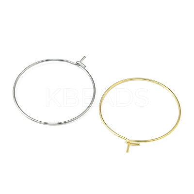 64Pcs 8 Style 316 Surgical Stainless Steel Hoop Earring Findings STAS-FS0001-33-1