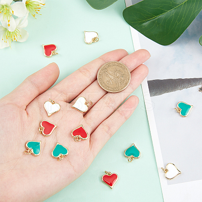12Pcs 3 Colors Real 18K Gold Plated Brass Charms KK-CA0001-39G-1