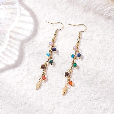 Natural Gemstone Dangle Earrings EJEW-JE06668-01-1